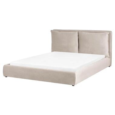 Lit avec sommier Velours BAJONNA 160 x 200 cm Taupe product