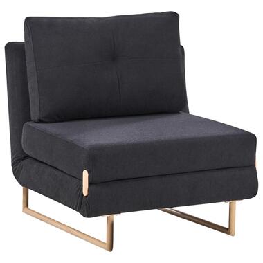 JERSLEV - 1-zits slaapbank - Zwart - Polyester product