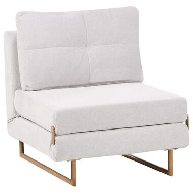 JERSLEV - 1-zits slaapbank - Gebroken wit - Polyester product
