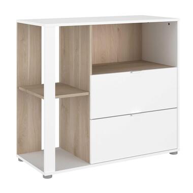 Commode Hardy - 91x40x83cm - 2 tiroirs - blanc/chêne product