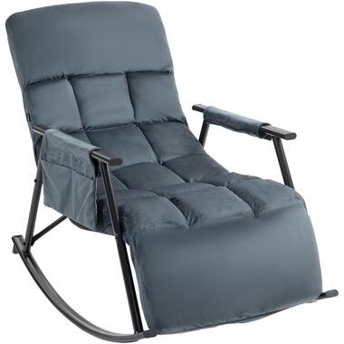 CLP Chaise à bascule Cathy Velours - Gris foncé product