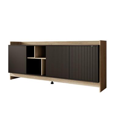 Meubella - Dressoir Benz - Zwart - 190 cm product