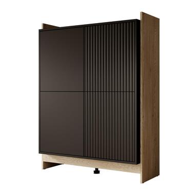 Meubella - Dressoir Benz - Zwart - 100 cm product