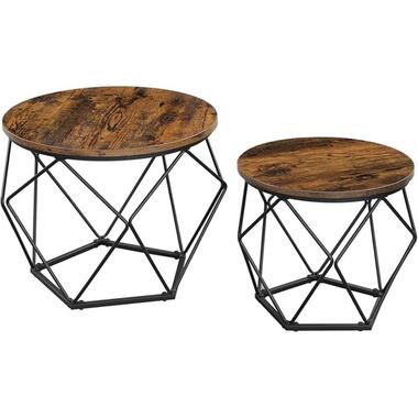 Parya Home 2 pcs tables d'appoint, aggloméré, acier product
