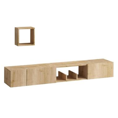 CALICOSY - TV-Meubel AVIOR - Licht hout - 25x180x32 cm product
