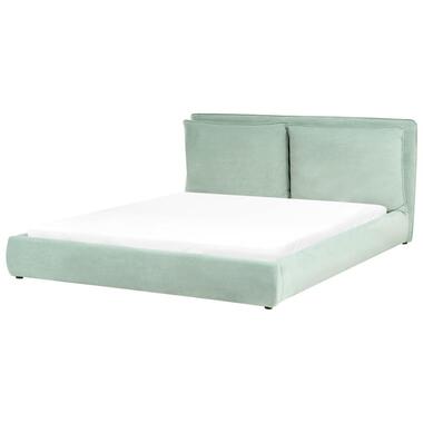 BAJONNA - Tweepersoonsbed - Mintgroen - 180 x 200 cm - Stof product