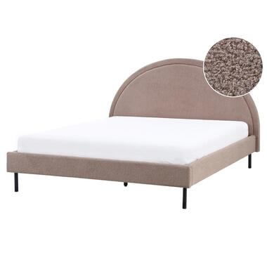 Lit avec sommier Bouclé MARGUT 160 x 200 cm Taupe product