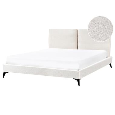 Lit avec sommier Bouclé MELLE 160 x 200 cm Blanc cassé product