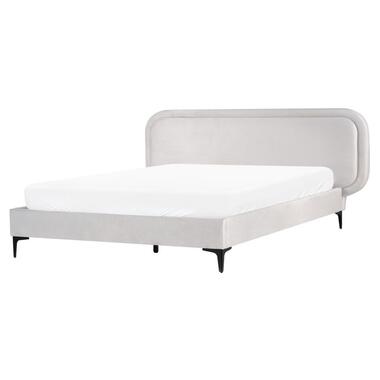 Lit avec sommier Velours SUZETTE 160 x 200 cm Gris clair product