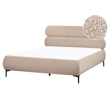 Lit avec sommier Bouclé LESSAY 160 x 200 cm Taupe product