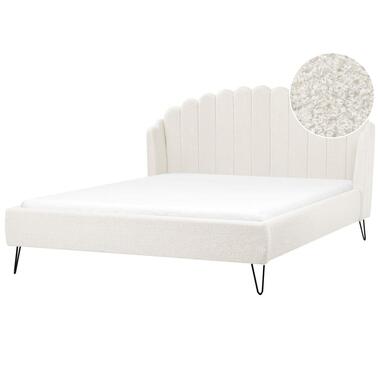 Lit avec sommier Bouclé AMBILLOU 180 x 200 cm Blanc cassé product
