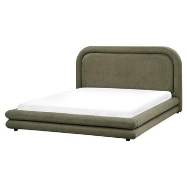 Lit avec sommier Lin synthétique LAVARDENS 160 x 200 cm Vert foncé product