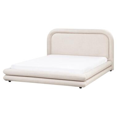 Lit avec sommier Lin synthétique LAVARDENS 160 x 200 cm Beige clair product