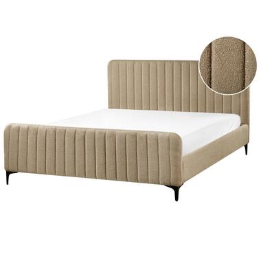 Lit avec sommier Bouclé LUNAN 160 x 200 cm Taupe product