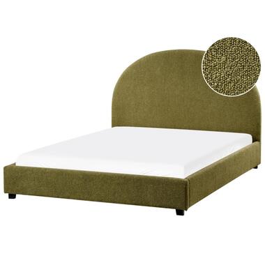 VAUCLUSE - Tweepersoonsbed - Olijfgroen - 140 x 200 cm - Bouclé product