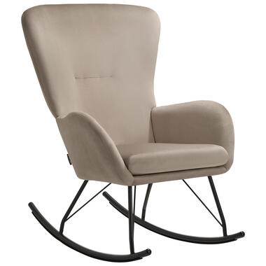 tectake Fauteuil à bascule SWING avec patins en acier et rembourrage épais product