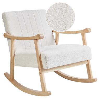 Fauteuil à bascule LEKNES Bouclé Blanc cassé product