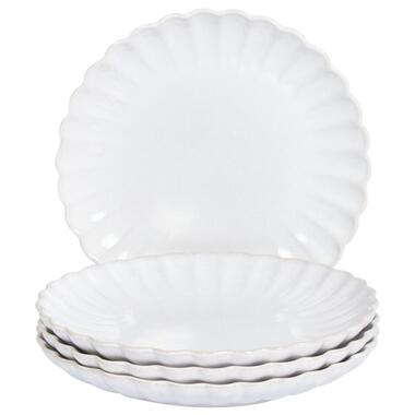 Set de 4 assiettes à dessert NETTLE Grès Blanc product