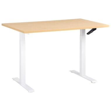 Bureau réglable en hauteur manuellement DESTINES Marron clair/blanc 120 cm 60 cm product