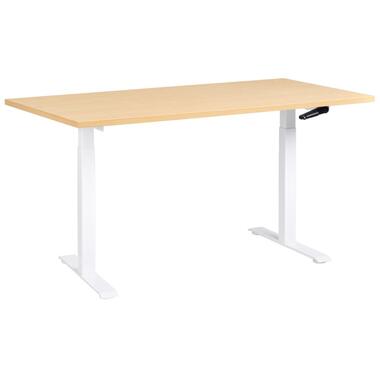 Bureau réglable en hauteur manuellement DESTINES Marron clair/blanc 160 cm 72 cm product
