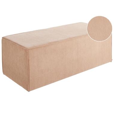 Pouf VINITA Velours côtelé Beige 120 cm 55 cm 43 cm product