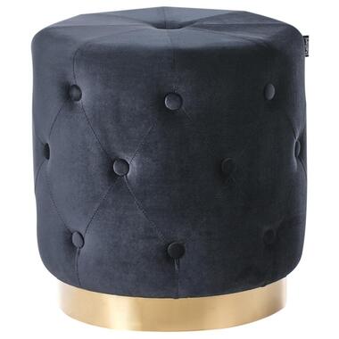 Pouf CARROLLTON Velours Noir 40 cm 40 cm 41 cm product
