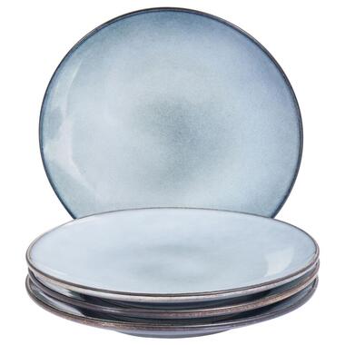 JUNIPER - Dinerborden set van 4 - Lichtblauw - Steengoed product