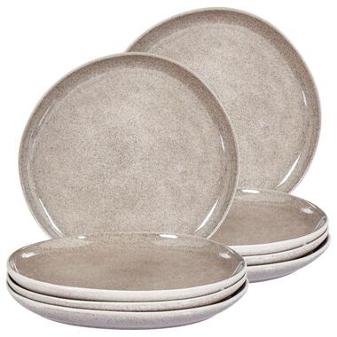 Lot de 8 assiettes plates COSTMARY Grès Gris product
