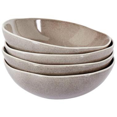 Set de 4 assiettes creuses COSTMARY Grès Gris product