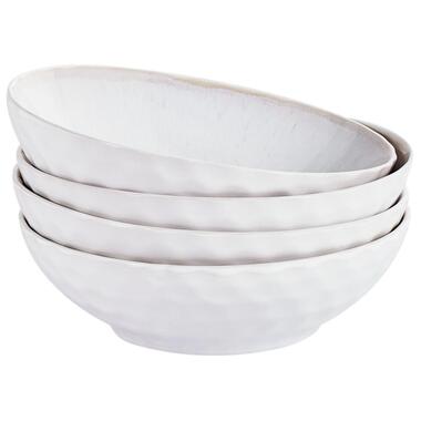 SESAME - Diepe borden set van 4 - Lichtgrijs - Steengoed product