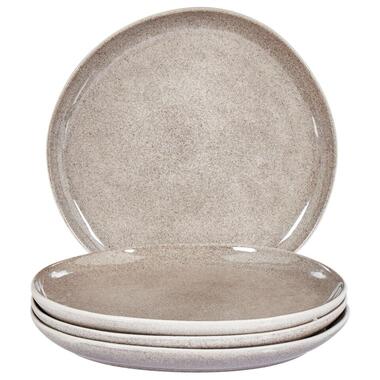COSTMARY - Dinerborden set van 4 - Grijs - Steengoed product