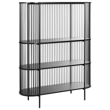 BIRSON - Opbergkast 3 planken - Zwart - MDF product