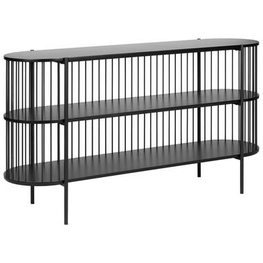 BIRSON - Opbergkast 2 planken - Zwart - MDF product