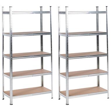 Ensemble de 2 étagères de garage XITTA Métal 75 cm 30 cm Argenté product