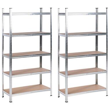 Ensemble de 2 étagères de garage XITTA Métal 90 cm 40 cm Argenté product