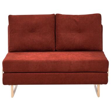 JERSLEV - 2-zits slaapbank - Rood - Stof product