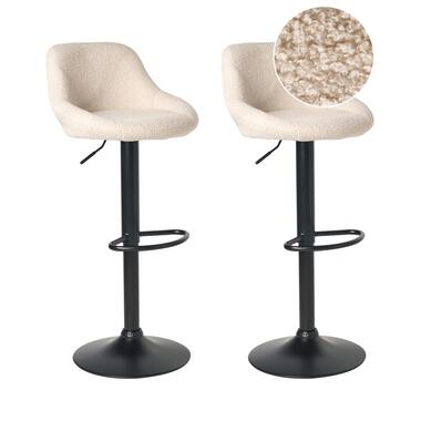 Lot de 2 tabourets de bar MEDULIN Bouclé Beige clair product