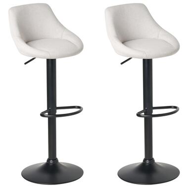 Lot de 2 tabourets de bar MEDULIN Tissu Gris clair product