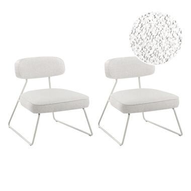 FROVI - Set van 2 fauteuils - Gebroken wit - Polyester product