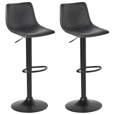 LEBRIJA - Barkruk set van 2 - Zwart - Kunstleer product