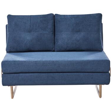 JERSLEV - 2-zits slaapbank - Blauw - Stof product