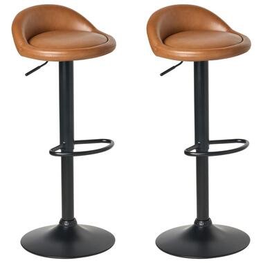MEEDER - Barkruk set van 2 - Goudbruin - Kunstleer product