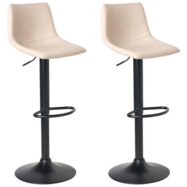 Lot de 2 tabourets de bar LEBRIJA Cuir PU Beige clair product
