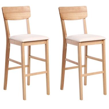 Lot de 2 chaises de bar AMBLER Bois Marron clair/beige product