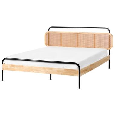 Lit avec sommier Rotin BOUSSICOURT 160 x 200 cm Marron clair product