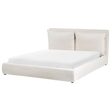Lit avec sommier Tissu BAJONNA 160 x 200 cm Beige clair product