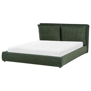 Lit avec sommier Tissu BAJONNA 160 x 200 cm Vert foncé product