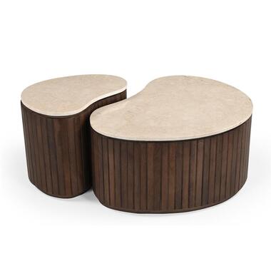 Brix - Salontafel Sorai Bottecino Set van 2 - 38x50x40cm product
