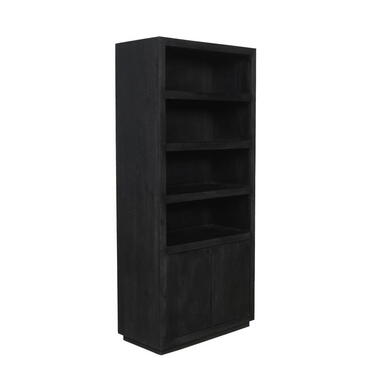 Bibliothèque Noir Bois - 90x45x200cm - Brussel product