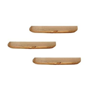 StarFurn Wandplank Naturel - Set van 3 - 60x20x15cm - Gusta product